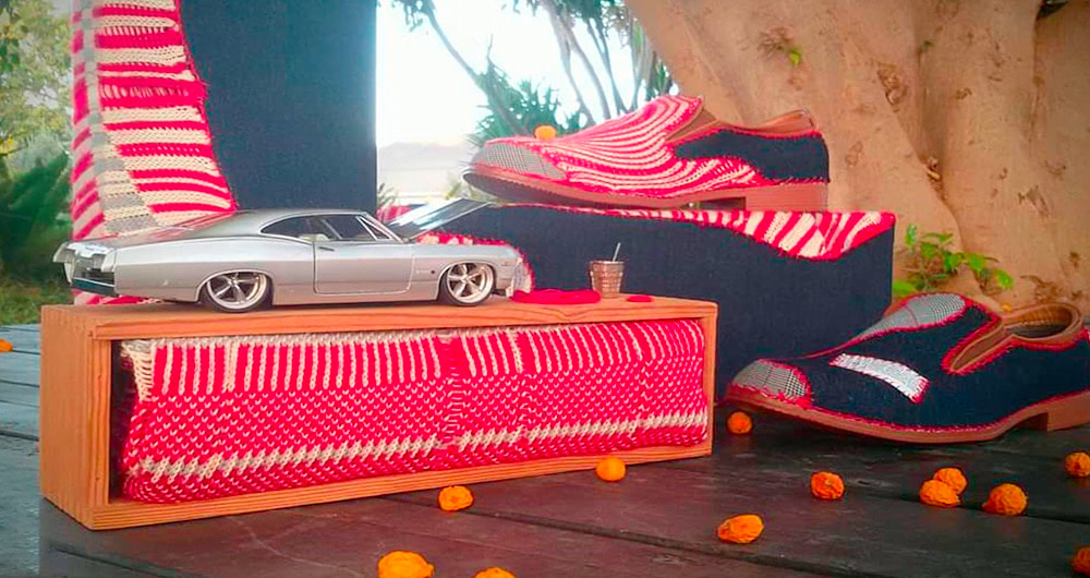 Textilemann SUZUKI KNIT - Reimagined Patchwork Leather Oxfords