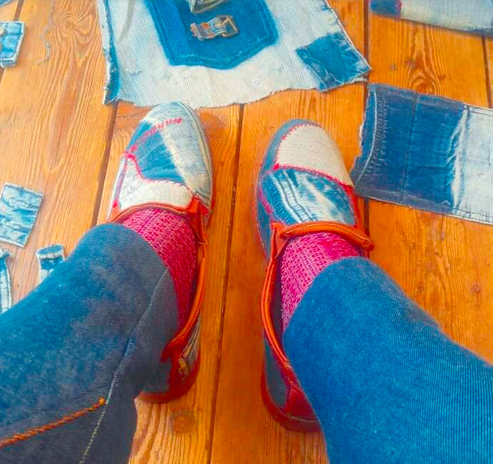 Textilemann SUZUKI JEANS - Reimagined Patchwork Oxfords