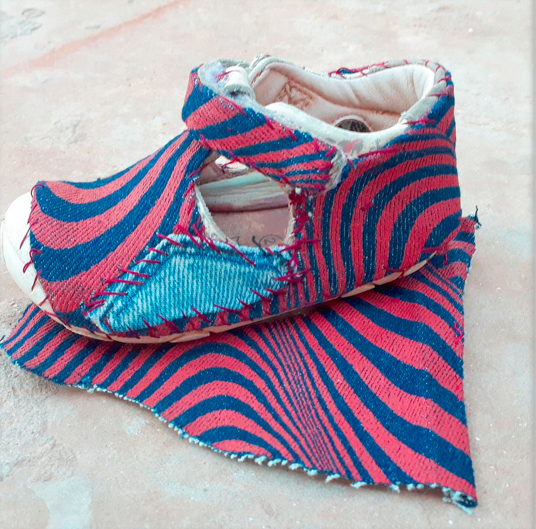 Enfantile - Textilemann Upcycled Patchwork Sandals - Image 2