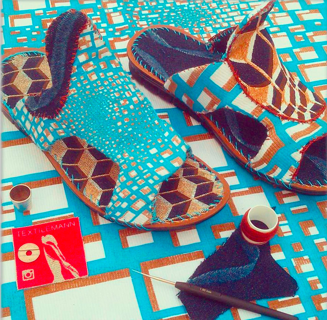 I Bring You Nature - Textilemann Upcycled Patchwork Sandals