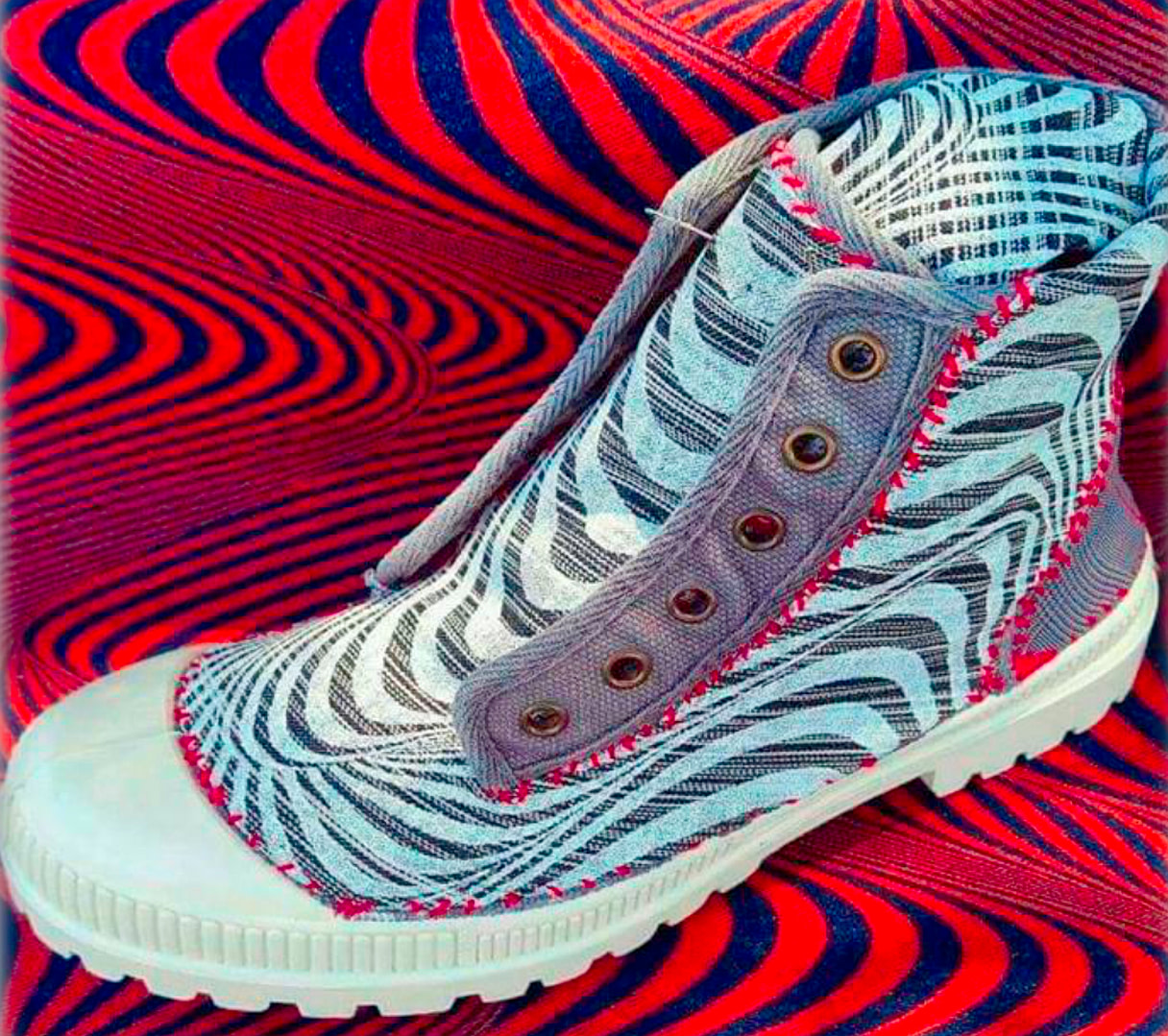 Mr & Mrs Smith - Textilemann Upcycled Palladium Boots - Image 2