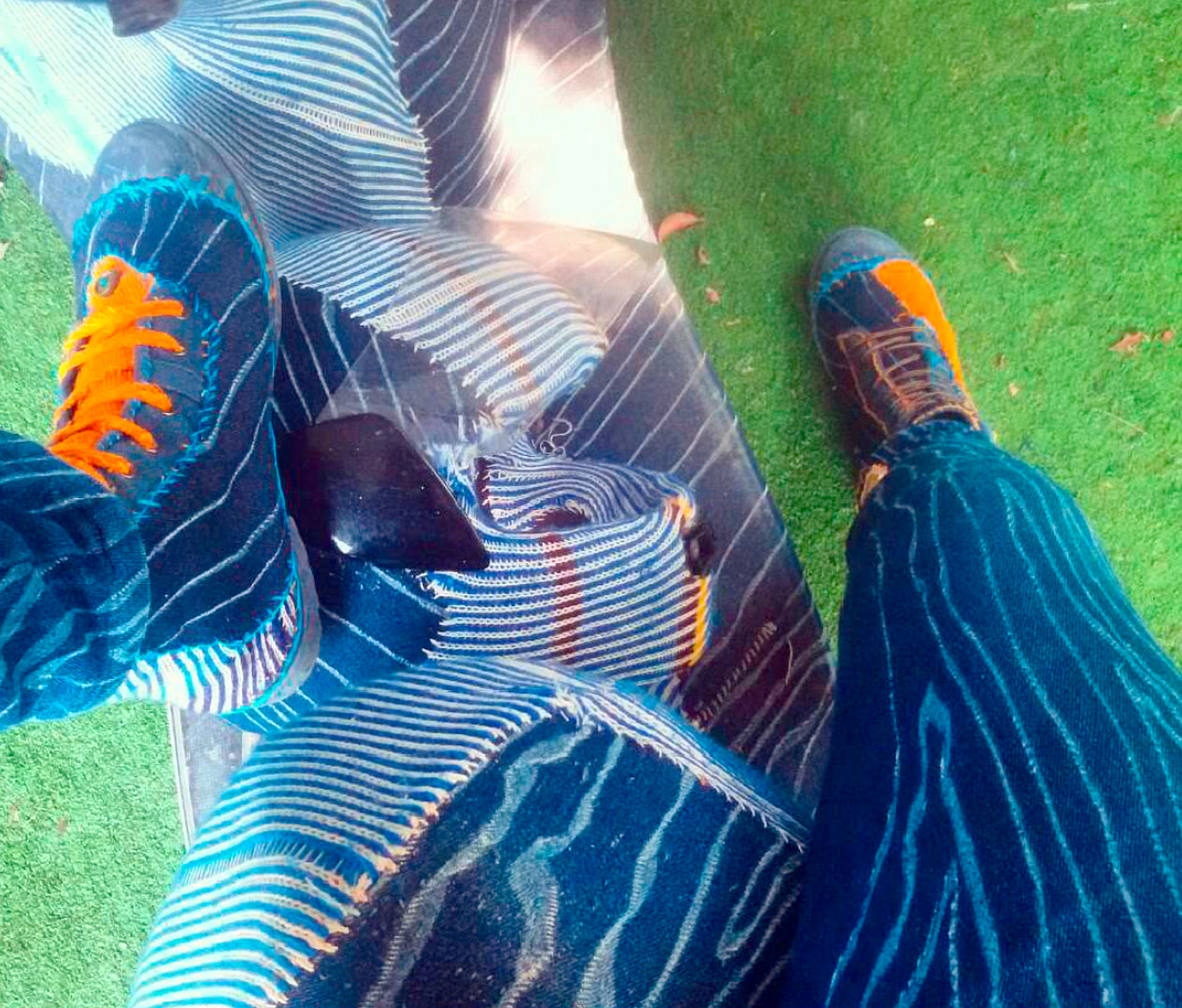 Just Another Brick - Textilemann Upcycled Palladium Boots - Image 2