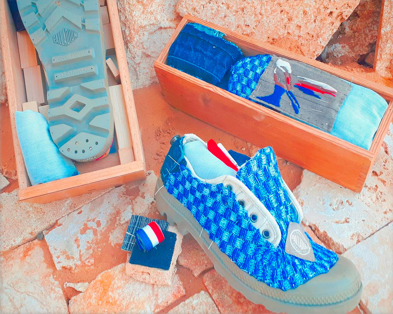Under Construction - Textilemann Upcycled Palladium Boots