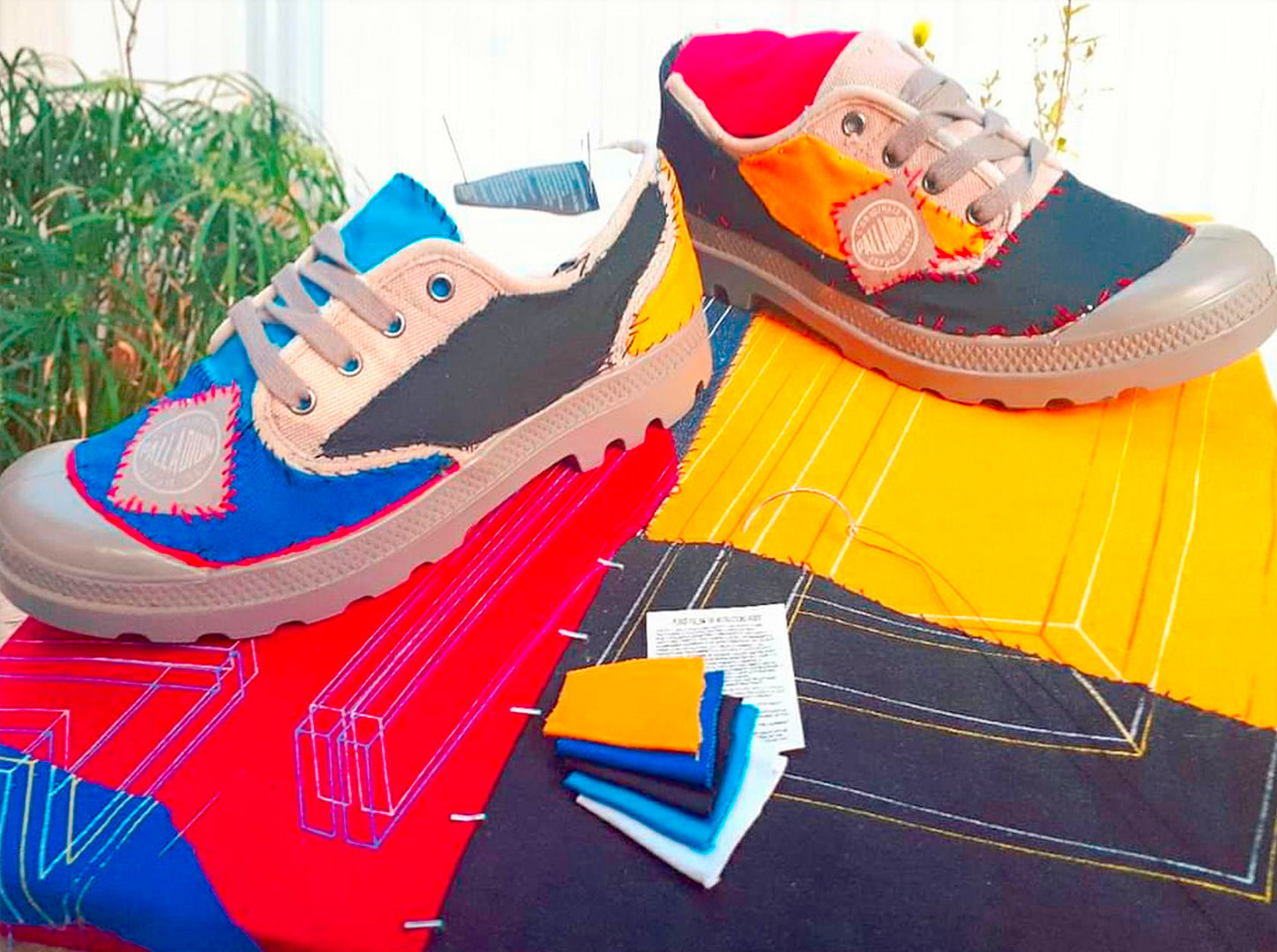 De Stijl - Textilemann Upcycled Palladium Boots