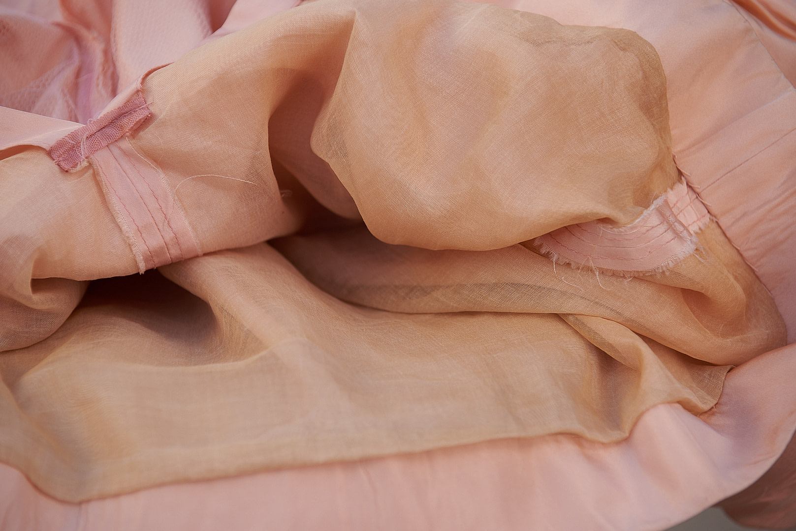 Peach Balloon Hem Dress (1890s) - Image 2