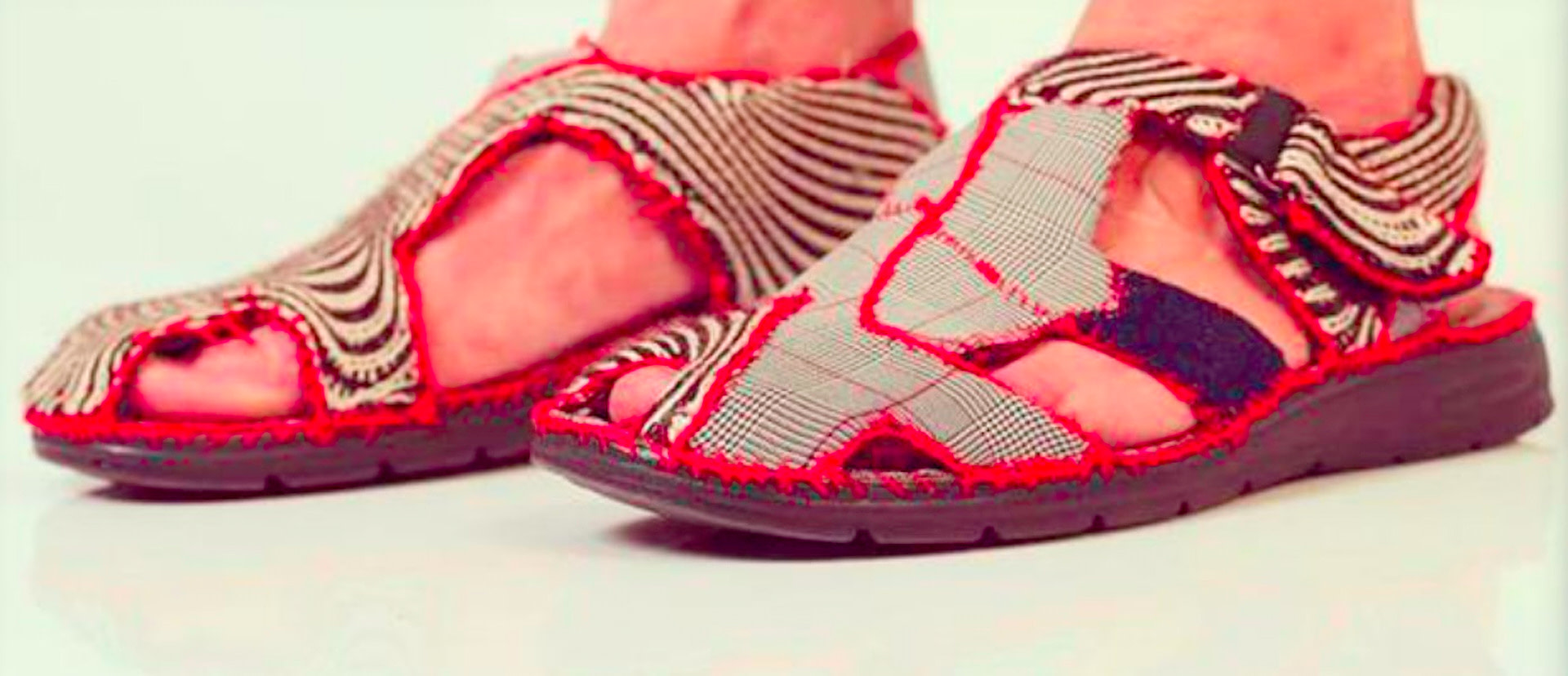 The One - Textilemann Upcycled Patchwork Sandals - Image 2