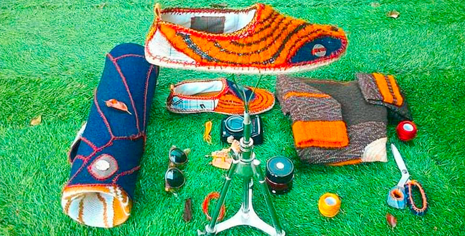 Healthy Breakfast - Textilemann Reimagined Patchwork Sneakers - Image 2