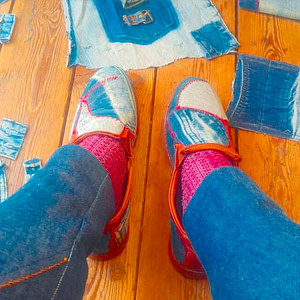 Textilemann SUZUKI JEANS - Reimagined Patchwork Oxfords