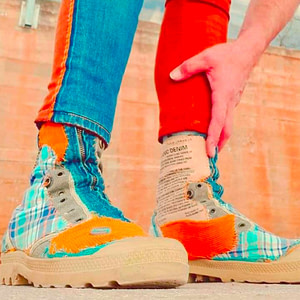 Static Movement - Textilemann Upcycled Palladium Boots