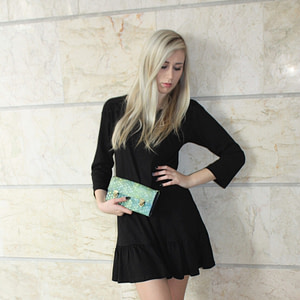 Ocean Green RE-Bubbles Wallet