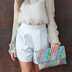 Three Shades RE-Bubbles Clutch Bag