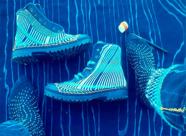 Endless Shades of Jeans - Textilemann Upcycled Palladium Boots