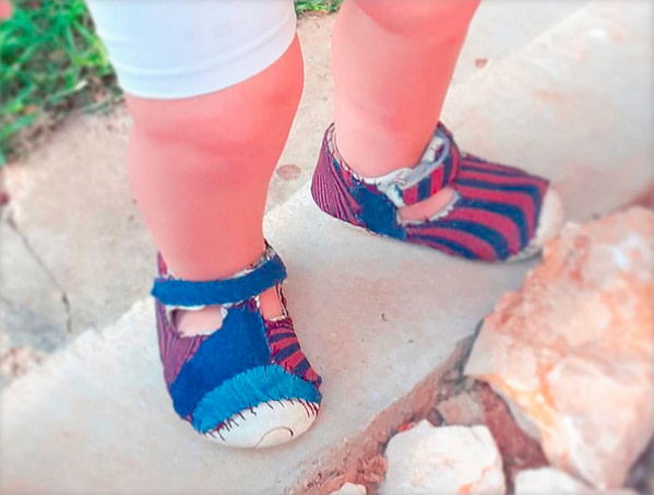 Enfantile - Textilemann Upcycled Patchwork Sandals - Image 3