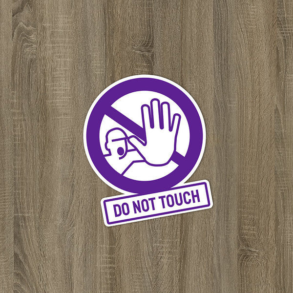 Don't Touch stickers are fun stickers for domestic violence victims