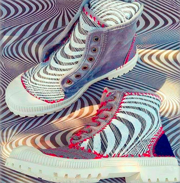Mr & Mrs Smith - Textilemann Upcycled Palladium Boots - Image 3