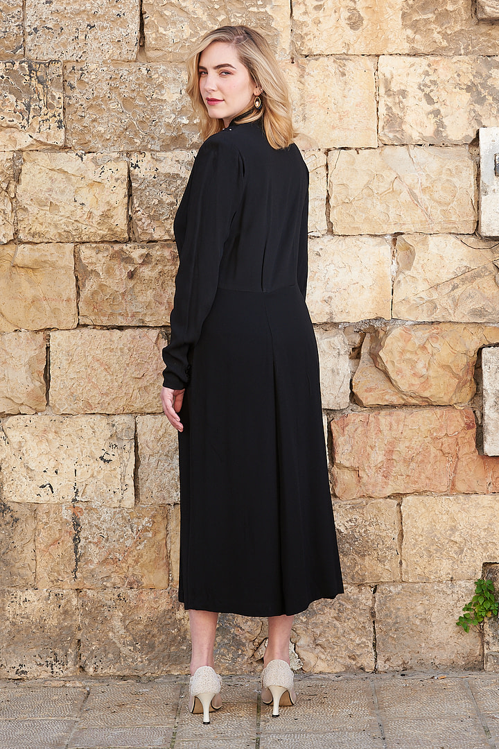 Authentic Black Chanel Dress 1950s Label - Image 7