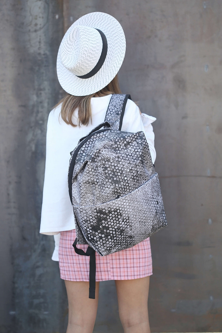 Dark Grey RE-Bubbles Backpack