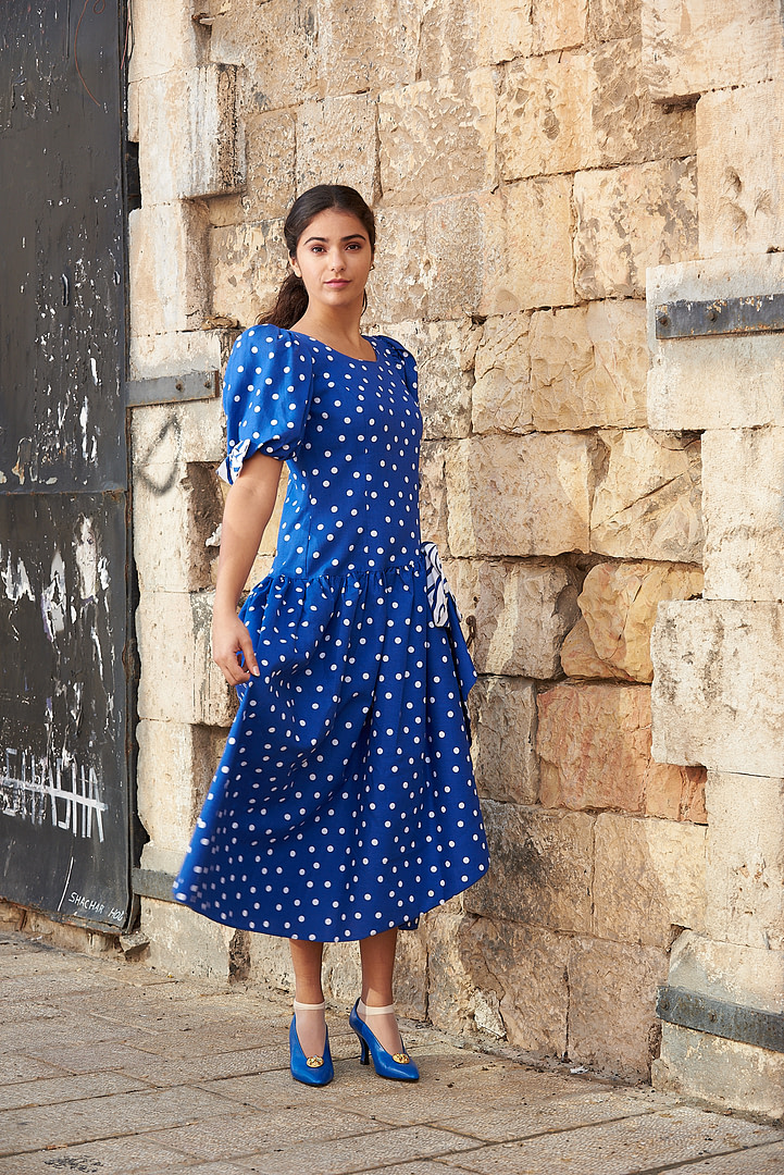 Blue Aintree Boat Neck Swing Dress - Image 11