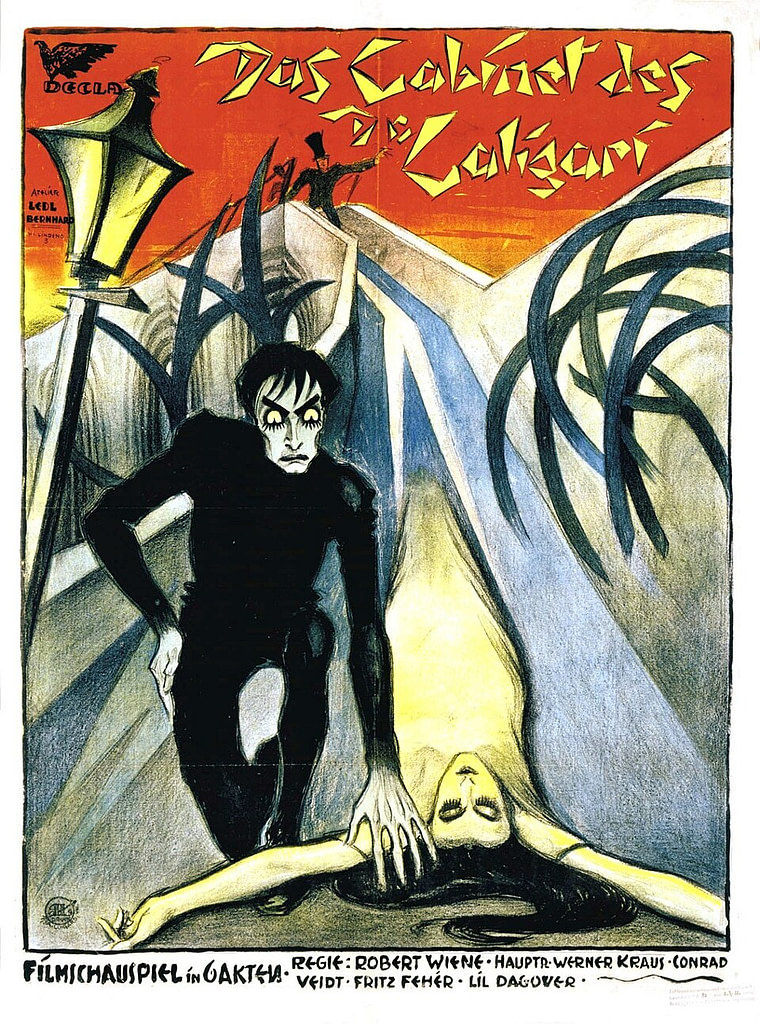 Poster for the 1920 German Expressionist film Das Cabinet des Dr. Caligari